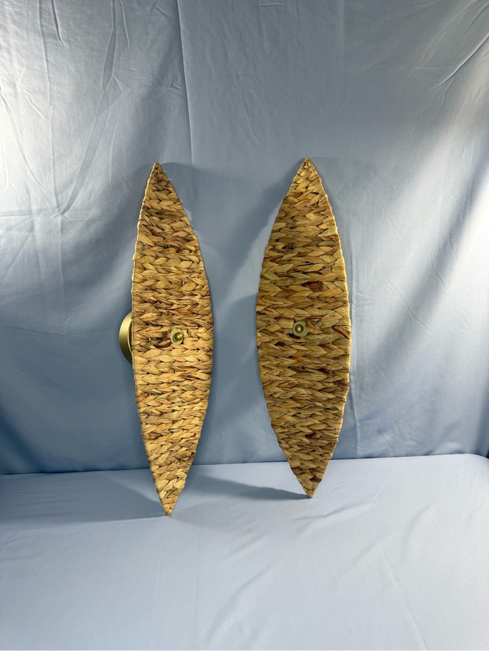 Handwoven Seagrass Wall Sconce - Natural Brown - Picture 7 of 11